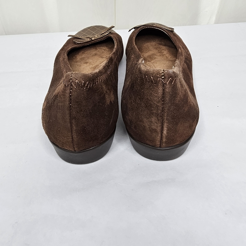 Aerosoles Beckon Brown Suede Bronze Flats Size 7.5 - Picture 7 of 9